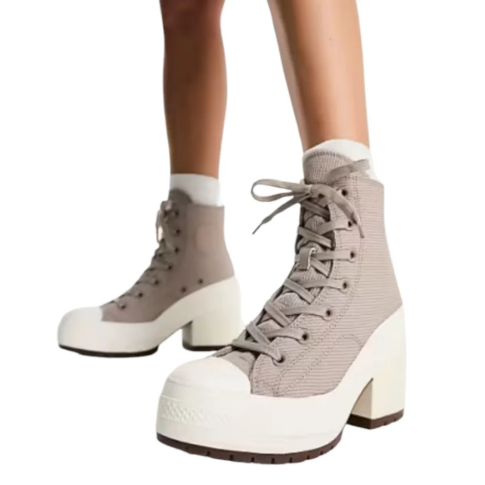 CONVERSE Chuck 70 De Luxe Heel Stone Gray Boots Shoes NEW‎ Men's Size 10.5